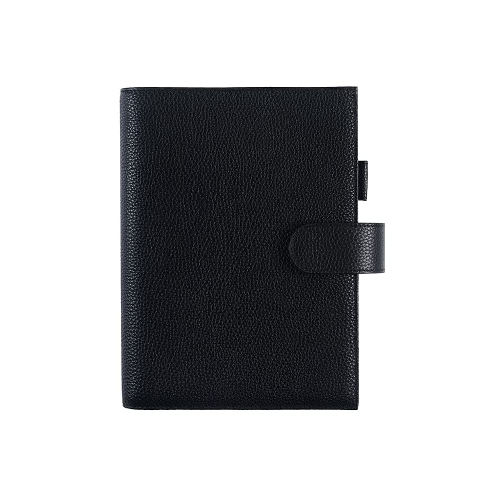 Moterm Leather Cover for Stalogy B6 with Back Pocket Pen Loop and Card Slots PebbledBlack B6