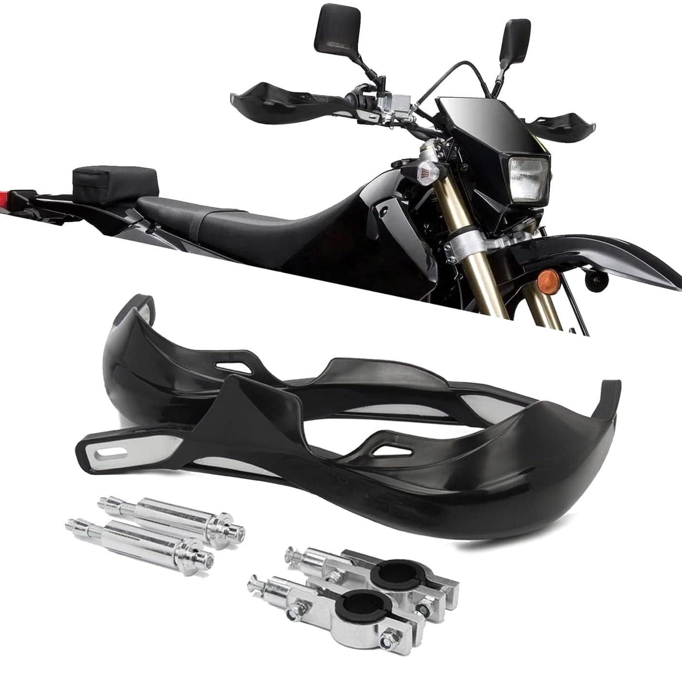 USTPO Dirt Bike Hand Guards Motorcycle Handguards Universal 78 22mm 1 18 28mm Bar for TTR 125 CRF125F TW200 TTR230 YZ250F KX250F CRF250R DRZ400 TRX 400EX LTZ400 YFZ450 Dirt Pit Bike ATV Black