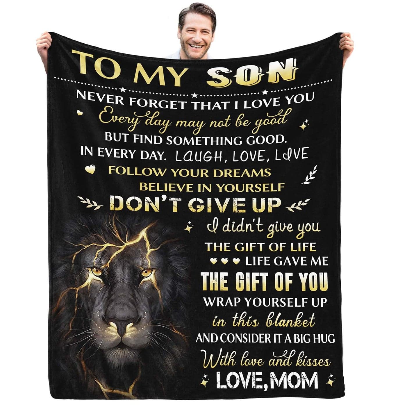 Gifts for Son Son Gifts from Mom Son Birthday Fathers Day Graduation Soft Throw Blanket 60x50