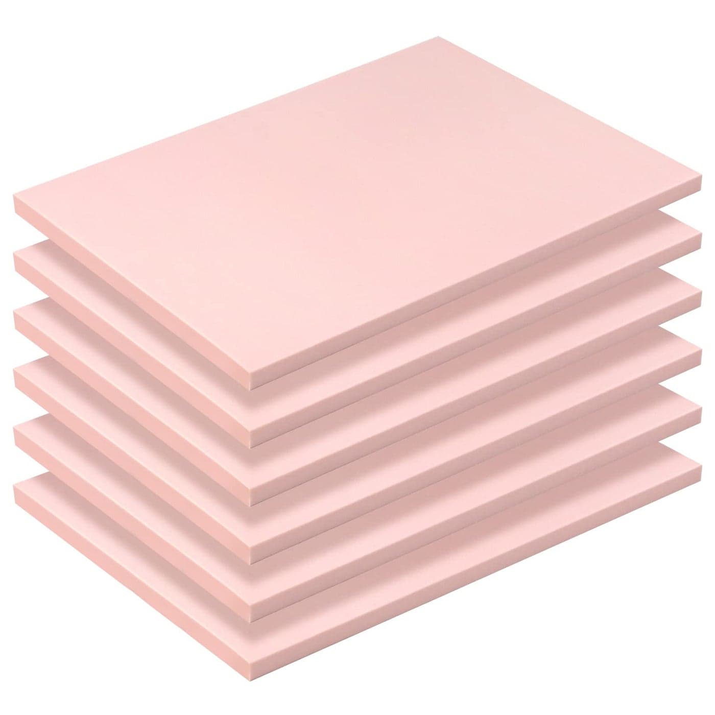 Oopsu 6 Pack 8x6 Pale Pink Rubber Stamp Carving Blocks Rubber Carved Brick Soft Rubber Linoleum Block for Craft Project