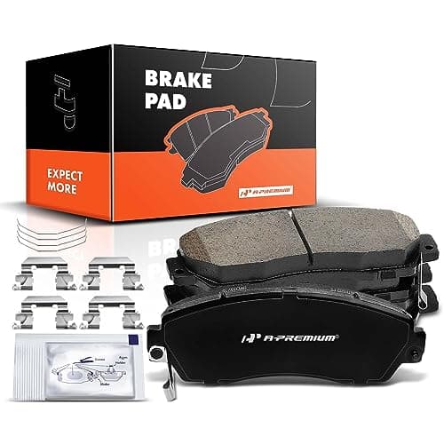 A-Premium Front Ceramic Brake Pads Set Compatible with Honda, Acura and Subaru Models - CR-V, Civic, Odyssey, RDX, Accord Crosstour, Crosstour, Passport, Legacy, with Hardware, 4-Pack