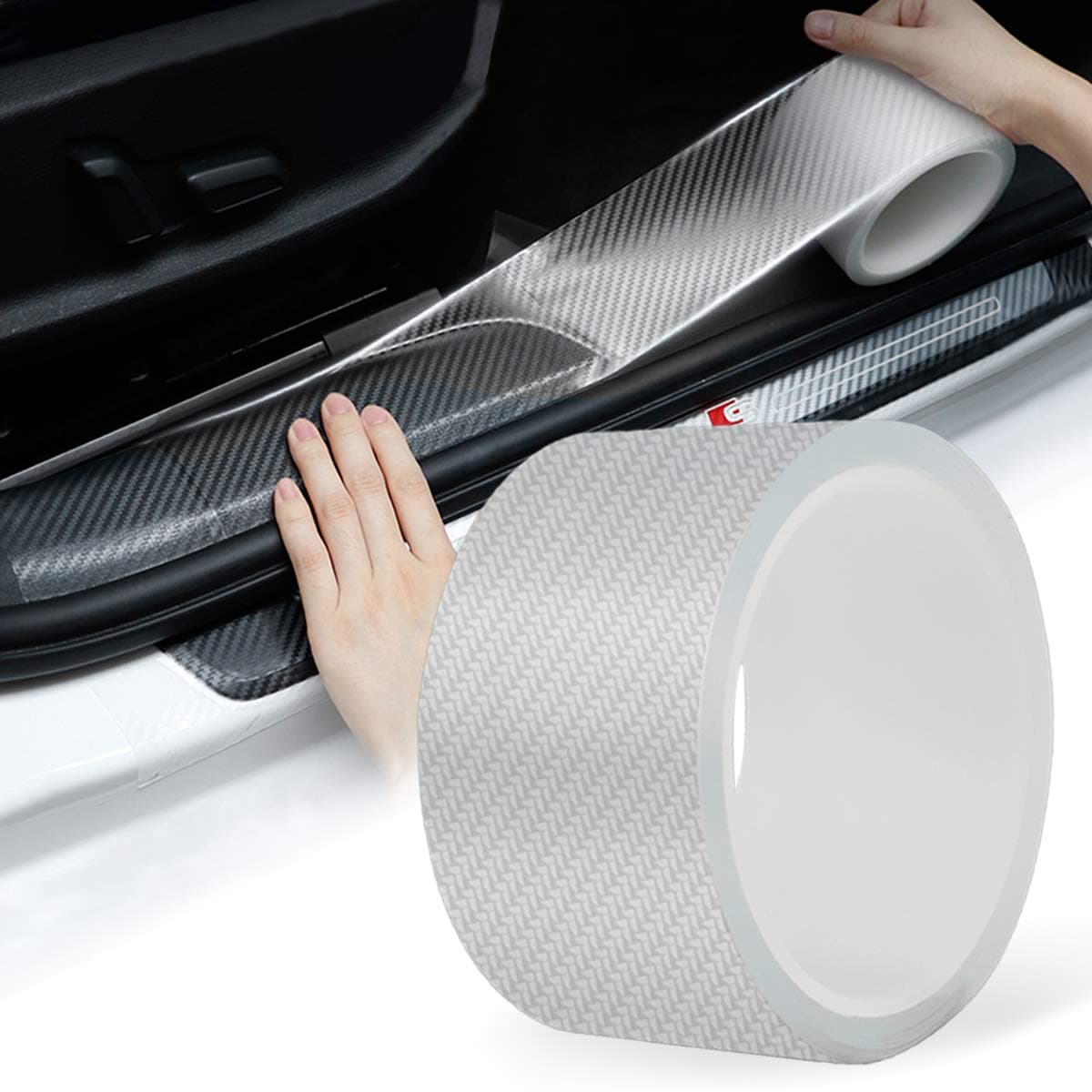 Storystore Car Door Edge Guards 2In x 33Ft Door Sill Guard Protector AntiScratch Adhesive Tape Automotive AntiCollision Strip for Car Door EdgeFront and Rear BumperDoor Sill Protector