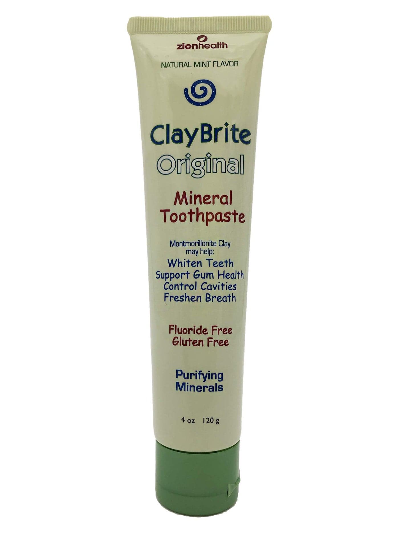 Claybrite Original Toothpaste Zion Health 32 oz Paste