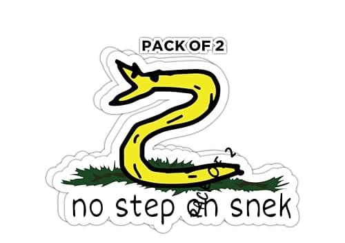 IMPERIAL VIBES No Step On Snek Sticker Vinyl Decal for Car Truck and Van Indoor and Outdoor IPad Decal Removable Laptop Sticker Waterproof Decals for Window Waterbottle Pack of 2 Imp 65