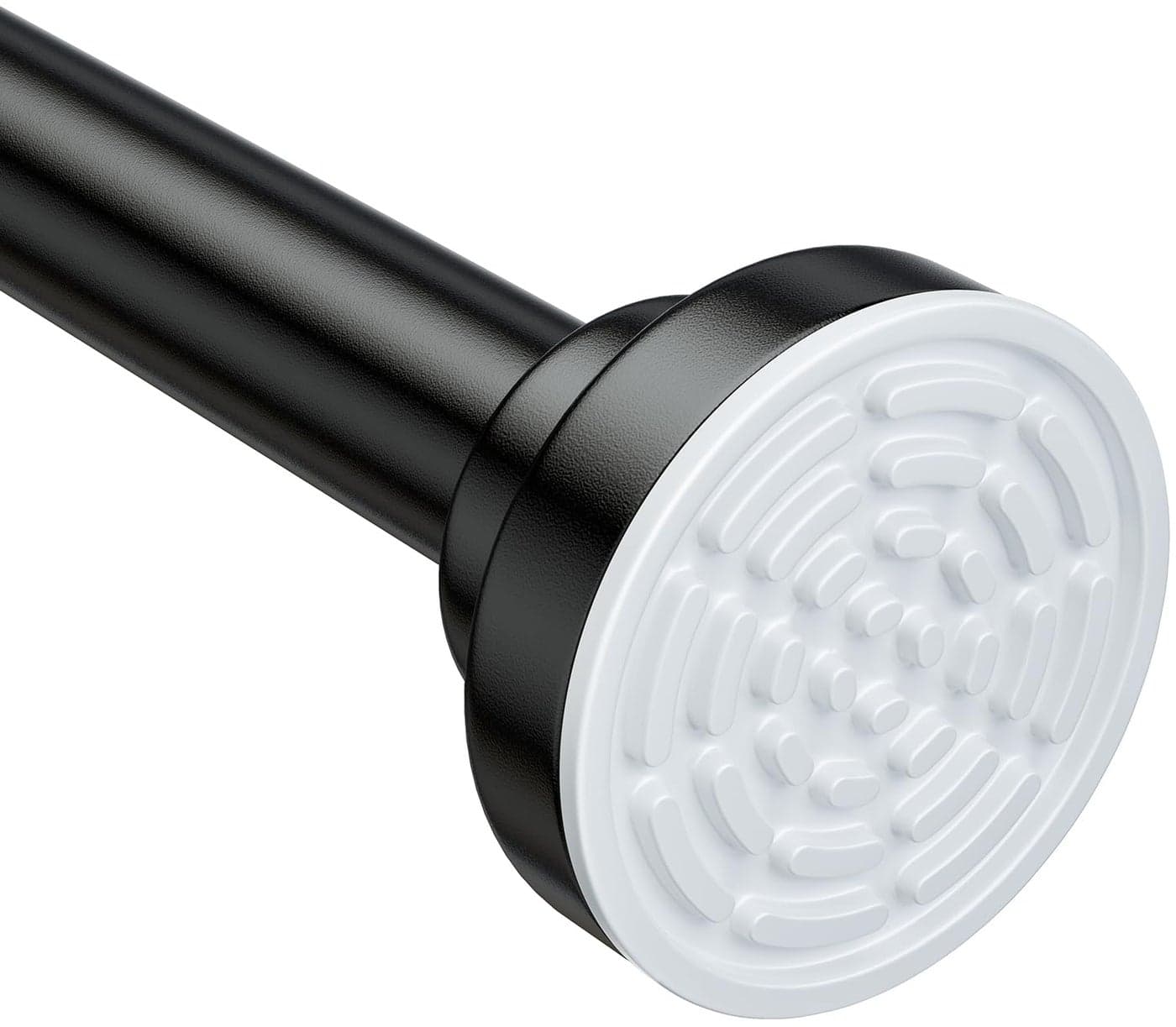 Ausemku Shower Curtain Rod Tension - 32-80 Inch Never Rust Non-Slip Spring Tension Curtain Rod No Drilling Stainless Steel Curtain Rod Use Bathroom Kitchen(Black)