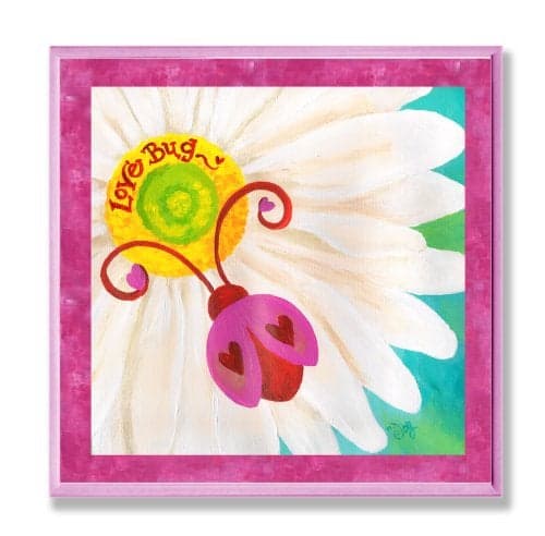 The Kids Room by Stupell Red Ladybug on Daisy Square Wall Plaque