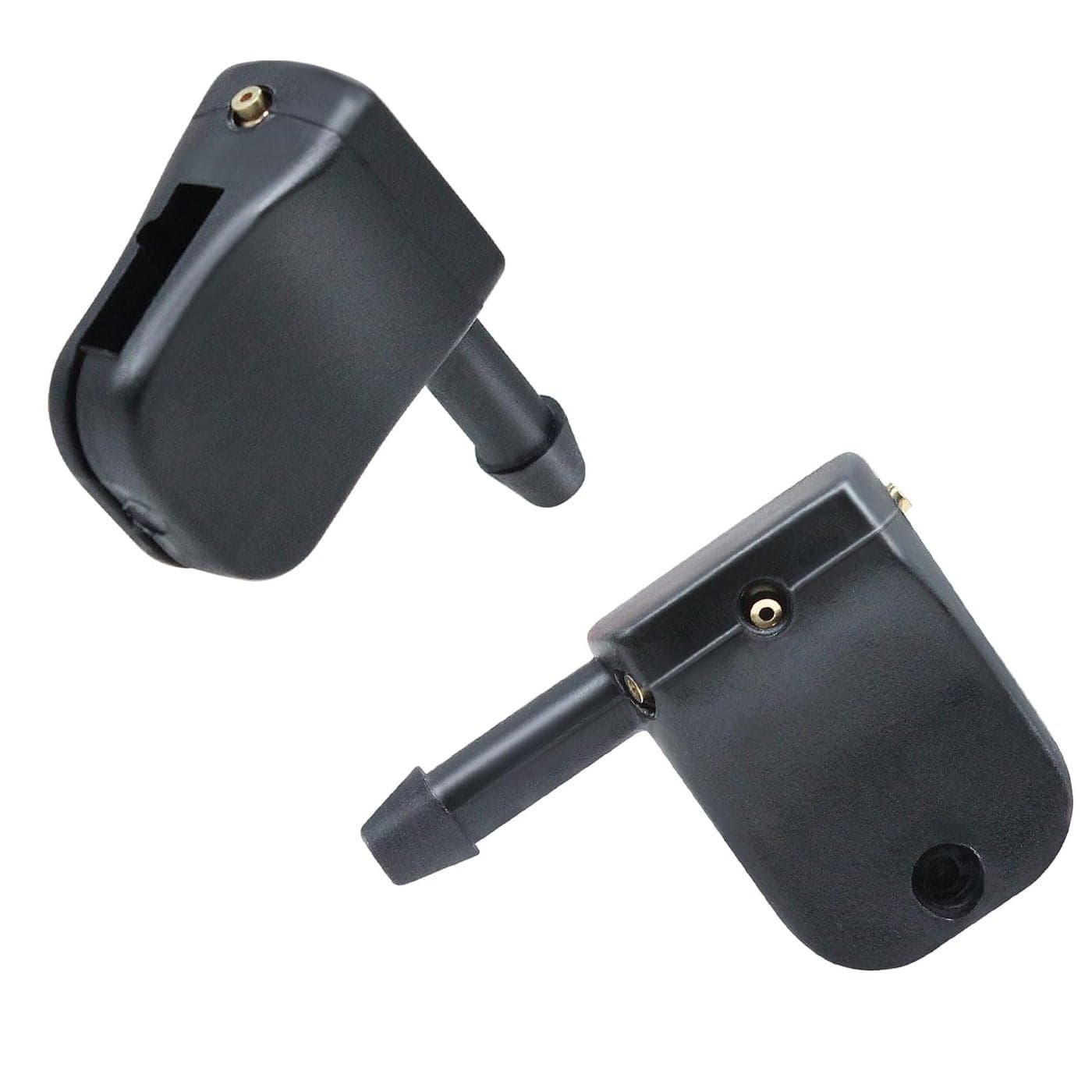 Amavoler 2 PCS Front Windshield Wiper Arm Washer Nozzle Jet Sprayer Nozzle Replacement Universal Fit For Wiper Arm 12mmRenault Espace 3 VW Crafter Smart Etc Black