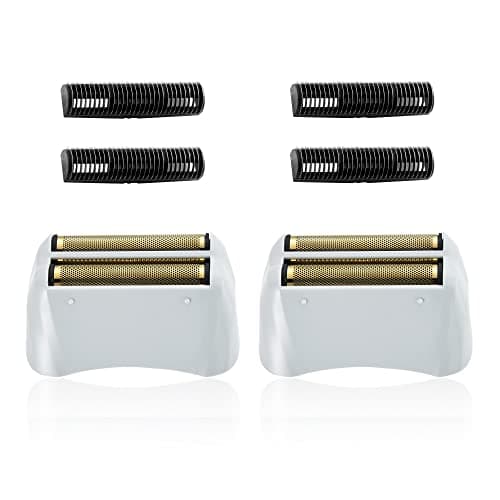 2 Pack Pro Shaver Replacement Foil and Cutters Compatible with andis 17150(TS-1)/17155/17200 Shaver ProFoil Lithium Replacement Golden