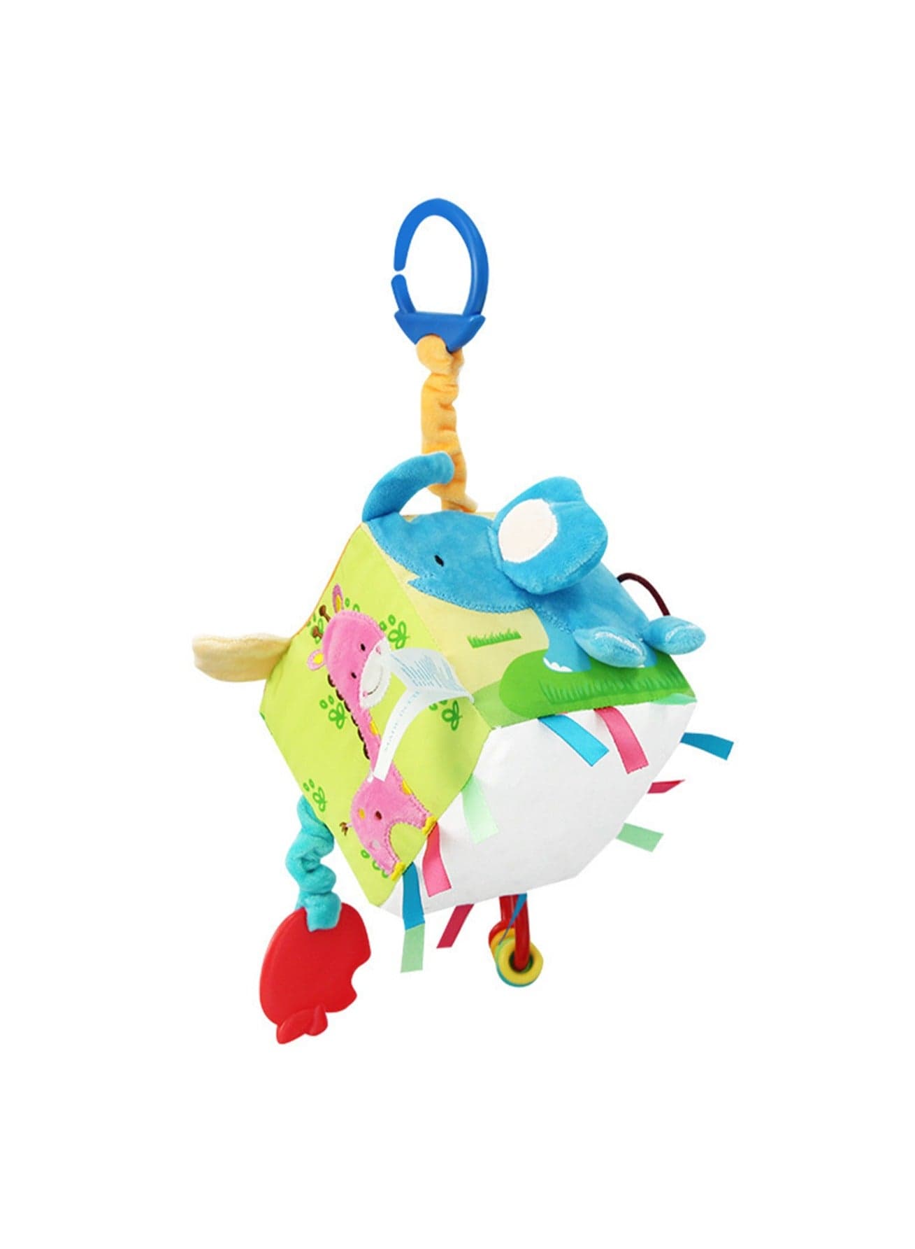 Baby Multifunctional Cloth Building Block Cognitive Toy Cube Ball (Animal 3D Square Ball)