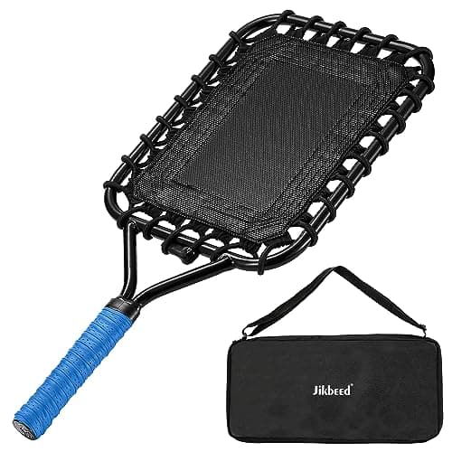 Jikbeed Baseball Racket for Fly Balls: Baseball Racket for Coaches and Parents to Help Players Practice Hitting Grounders and Pop Flies (19 oz, Blue)