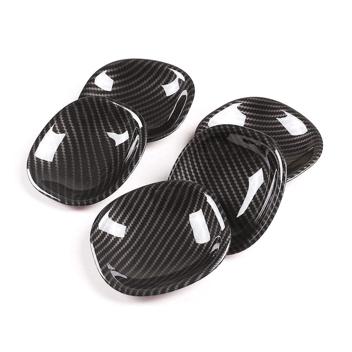 CHEYA ABS Car Exterior Door Handle Bowl Cover Trim Sticker for Mercedes Benz G Class W463 G500 20192020 Auto Accessory Carbon Fiber