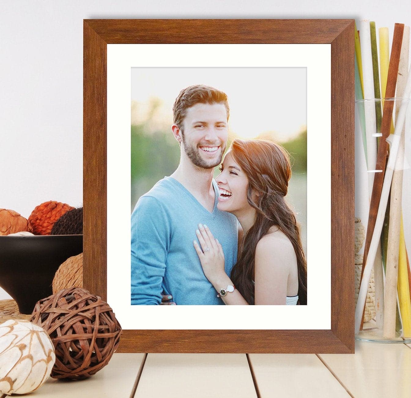 Art Street Synthetic Brown Wall Photo Frame (Picture Size 10 inches X 12 inches, Matted to 8 x 10 Inches),Polyresin, Rectangular