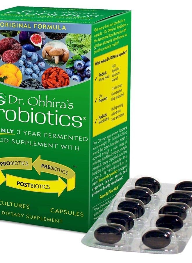 Dr. Ohhira's Probiotics Original Formula with 3 Year Fermented Prebiotics, Live Active Probiotics and The only Product with Postbiotic Metabolites, 100 Capsules