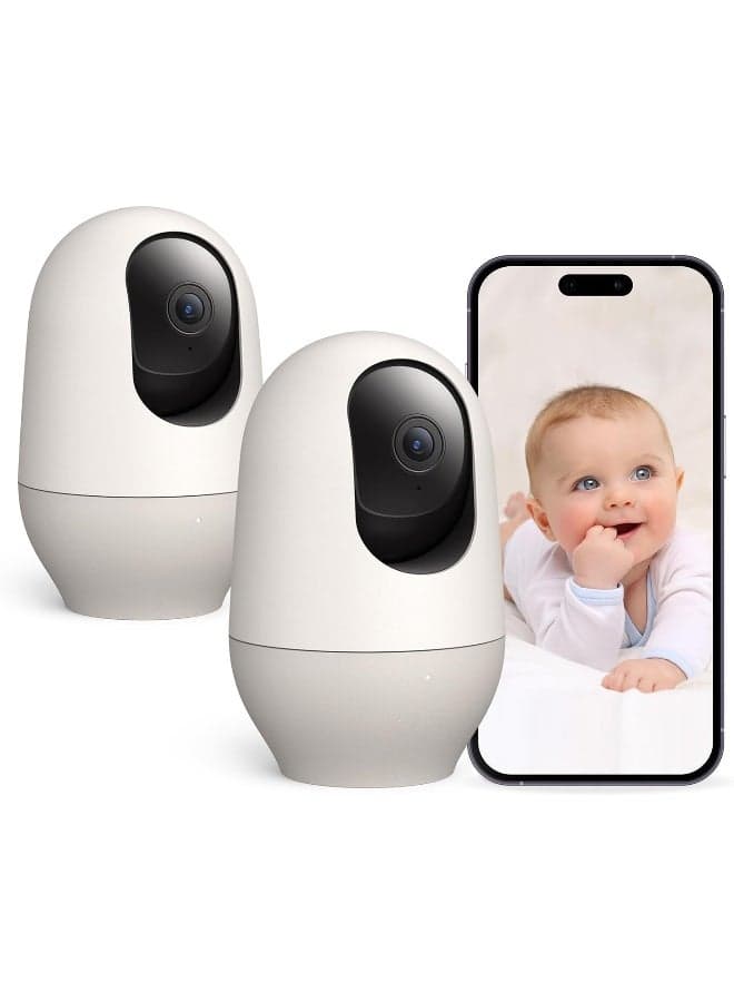 Nooie Baby Monitor 2 Pack, WiFi 360-Degree 1080P Smart Camera
