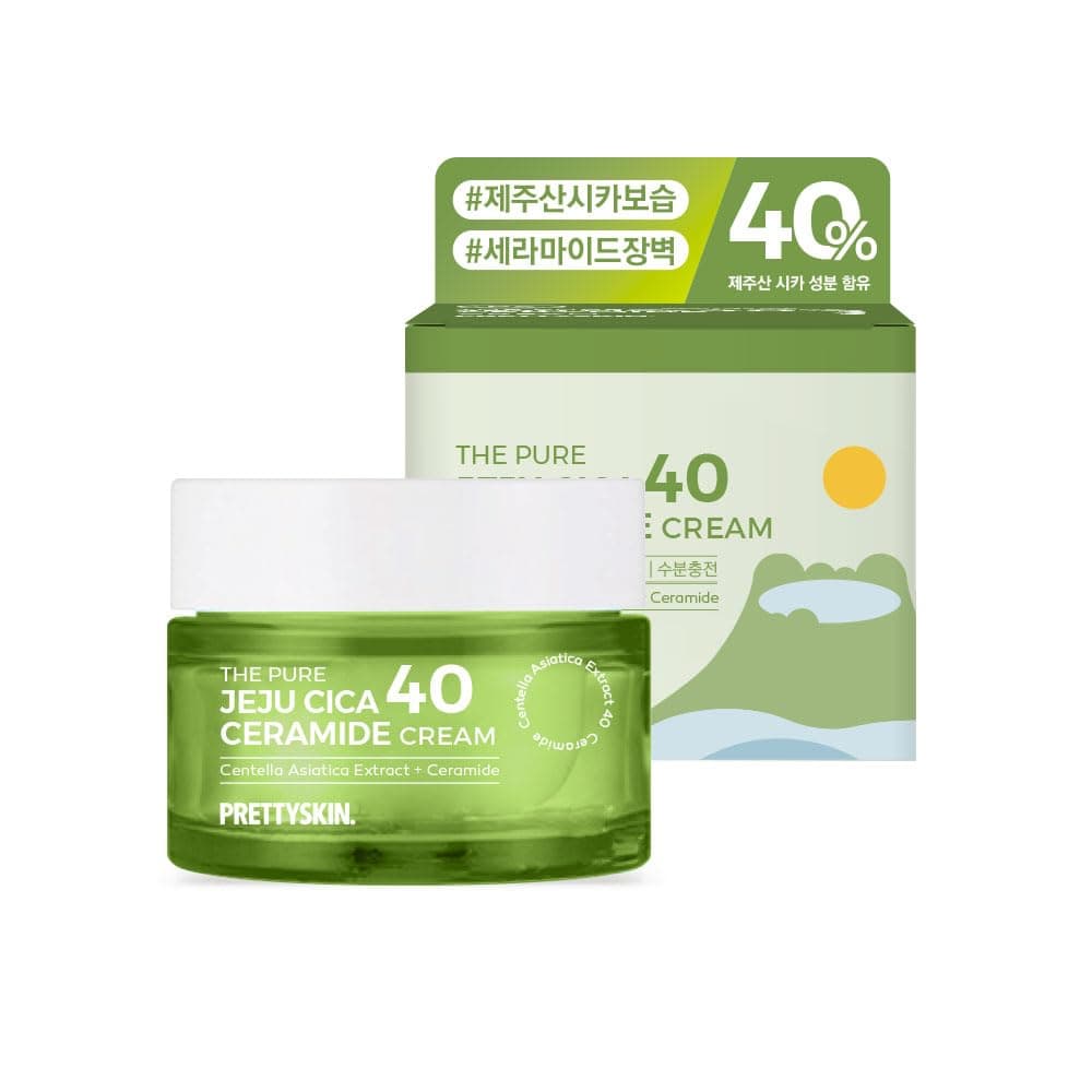 PSPRETTYSKIN Centella Asiatica Extract 40 Korean skin care Moisturizing Facial Cream 175floz52ml with Hyaluronic Acid Ceramide Shea Butter Helps soothe sensitive and irritated skin