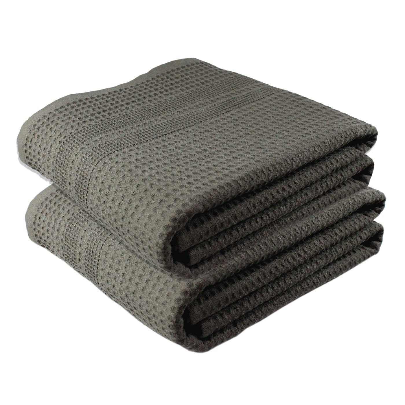 GILDEN TREE Waffle Bath Sheet Large Bath Towels Quick Dry Thin Body Towels 40x80 Oversized Bath Towels for Adults 2 Pack Bath Sheet Set Classic Style Stone