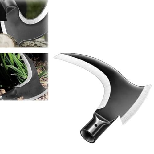 HASTHIP® Manual Weeder Cutter Head, 2-in-1 Replacement Weeder Head & Axe Blade, Stainless Steel Garden Hand Tool Head for Weeding, Cutting, and Soil Loosening, No Handle Included