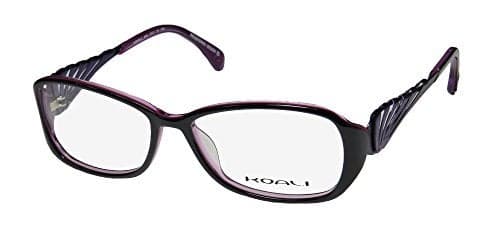 Koali 6920k Womens/Ladies Rxable Hip & Chic Designer Full-rim Eyeglasses/Glasses (53-15-135, Black / Purple)