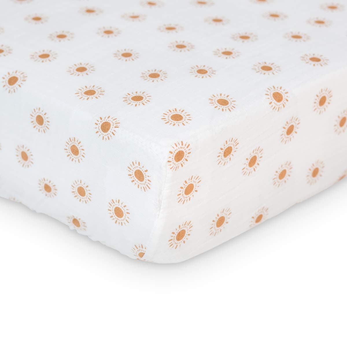 Lulujo Muslin Crib Sheets Fitted Crib Mattress Sheets for Boys and Girls 28x 52 1 Pack Suns
