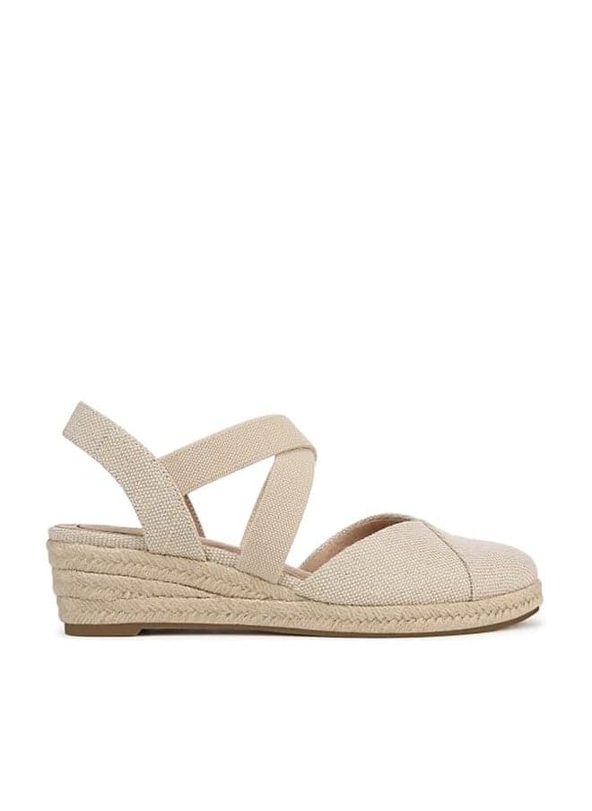 LifeStride Womens Kimball Espadrille Wedge Sandal Natural/Gold 11 W