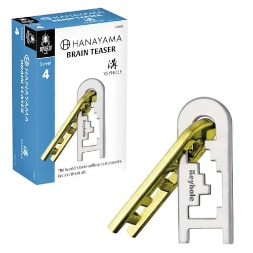 BePuzzled |Keyhole Hanayama Metal Brainteaser Puzzle Mensa Rated Level 4, for Ages 12 and Up