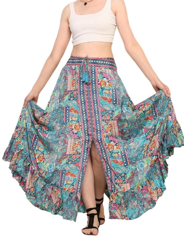 KE Kanha Exports Skirt for Woman | Women Skirts | Skirt Perfect for Beach | Summer top | Boho | Short & Long Skirt | Stylish Lehenga Type -4253
