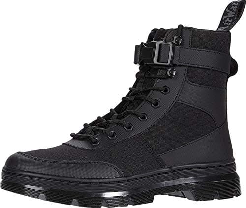 Dr. Martens Unisex Combs Tech 8 Eye Boot, Black Element, 12 Women 11 Men US