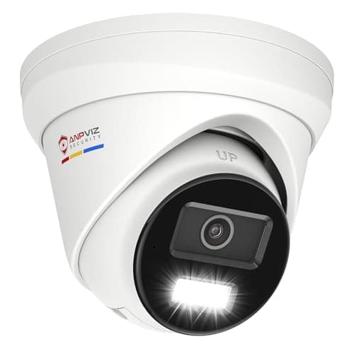 Anpviz 4K PoE IP Camera Outdoor 8MP Smart Dual Light Turret Camera HumanVehicle Detection 28mm Lens Wide Angle Full Metal Housing Builtin Mic 120dB WDR IP67 No Adapter IPCD3083WDS