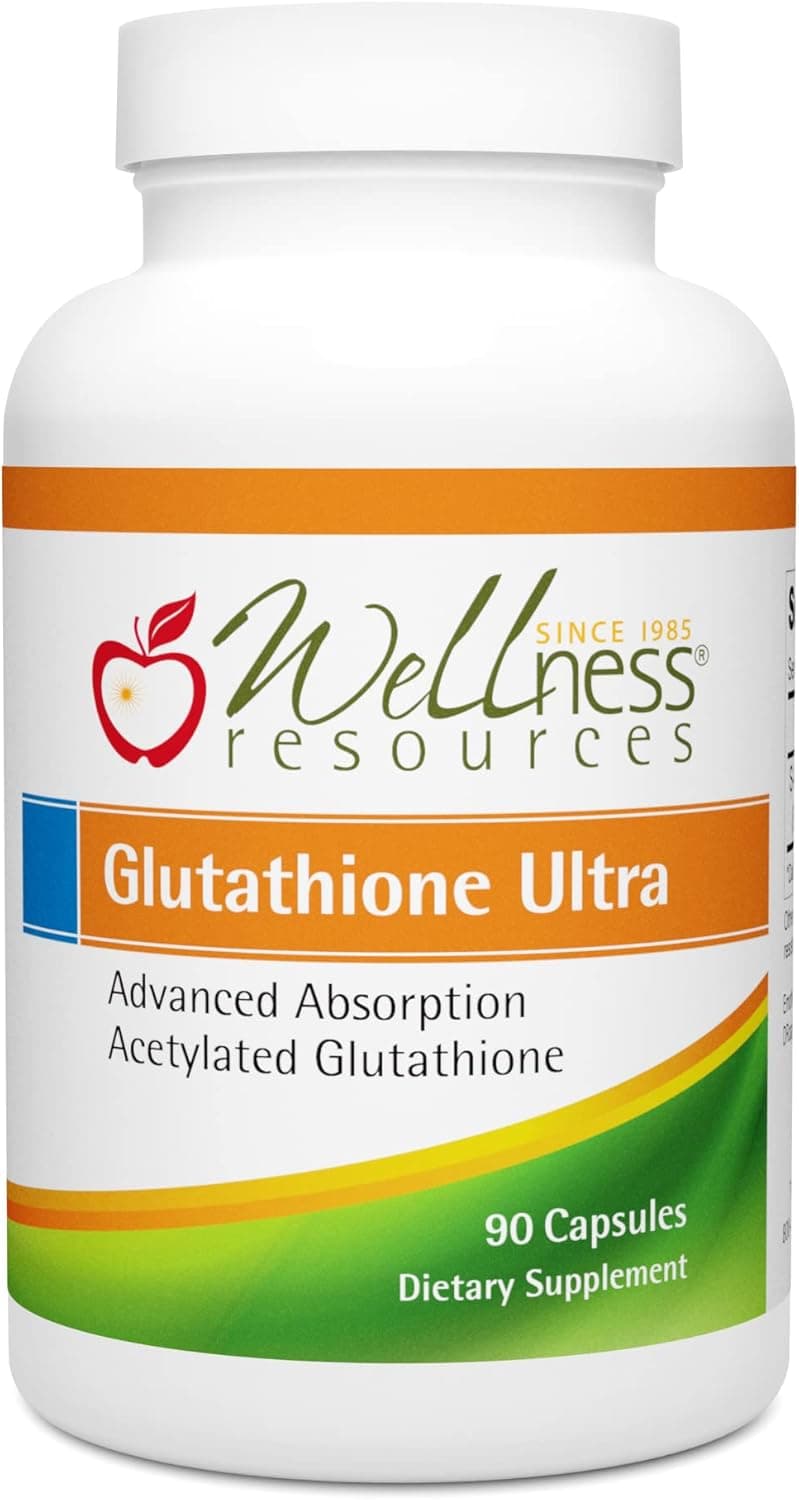 Wellness Resources Glutathione Ultra Supplement Bioavailable SAcetyl LGlutathione SAG Antioxidant Detox Cellular Health Immune Support High Absorption NonGMO GlutenFree 90 Capsules
