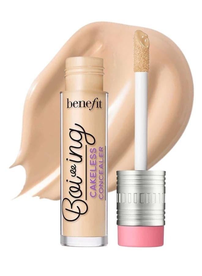 Benefit Cosmetics Boi-ing Cakeless Full Coverage Waterproof Liquid Concealer – 03 light/neutral undertone, 5 ml | Long-Lasting, Crease-Proof & Sweat-Resistant Concealer