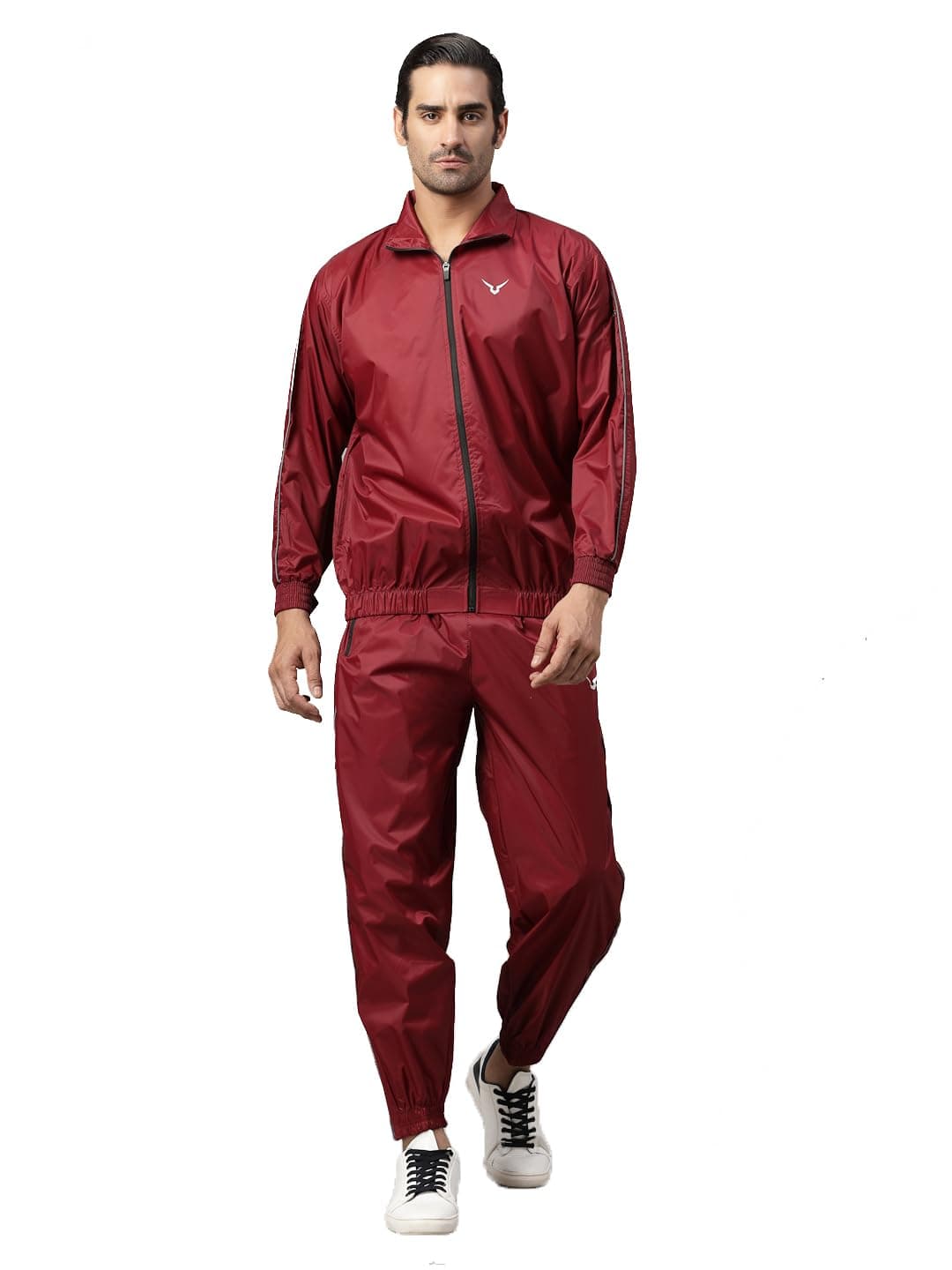 Invincible Men's Sauna Suit (Deep Red Pro Deluxe, XL)