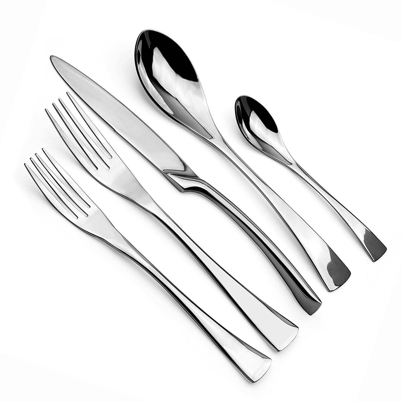 JANKNG 20Piece 1810 Stainless Steel Flatware Set Service for 4
