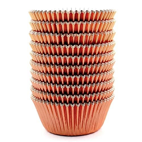 Eoonfirst Rose Gold Foil Cupcake Case Liners Valentines Day Baking Muffin Paper Cups 198 Pcs