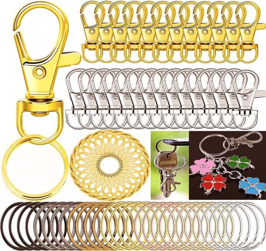 DIY Crafts Pack Of 10 Pcs, Gold, Key Chain Clip Hooks Swivel Clasps Lanyard Snap Hook (Pack Of 10 Pcs, Gold)
