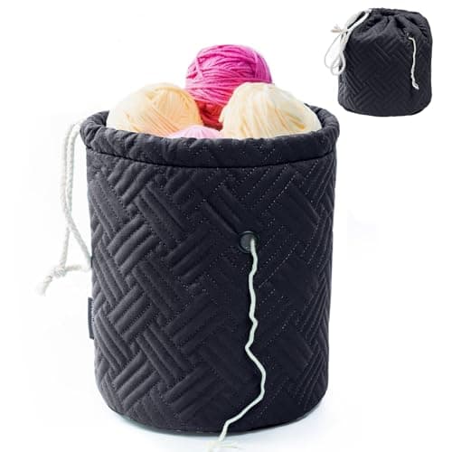 MYBAGZING Yarn Bag Small Crochet Bag Organizer Drawstring Yarn Storage Bags Yarn for Crocheting Knitting Bag for Crochet BeginnerYarn Holder Yarn Bowl with Pocket for Crochet Accessories