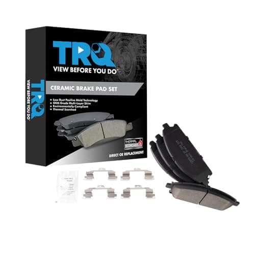 TRQ Front Brake Pads Ceramic Hardware Wear Sensor Compatible with 2003-2006 Acura MDX 1997-2001 Infiniti Q45 1997-2003 QX4 1996-2004 Nissan Pathfinder 2004-2009 Quest