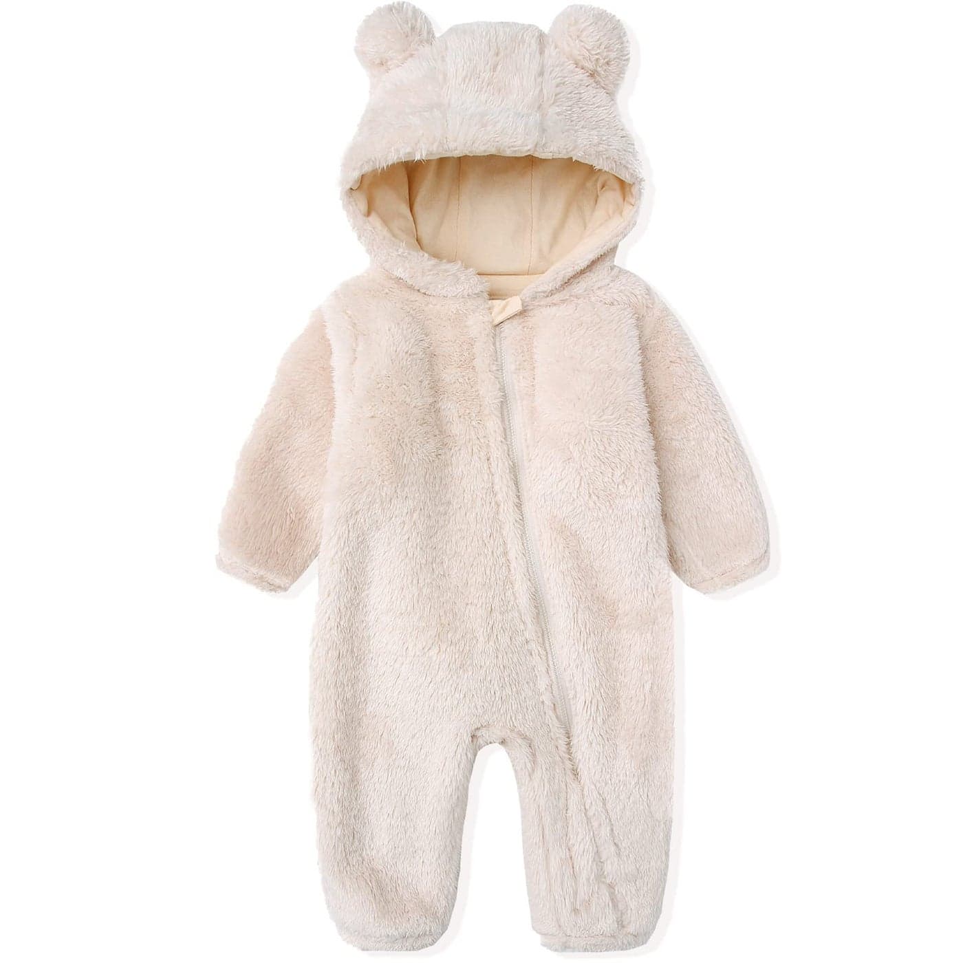 Unisex Newborn Baby Girls Onesies Jumpsuit Polar Fleece Bunting Footed Snow wear Soft Warm Baby Winter Snow Suit for 36 Month Infant Begie