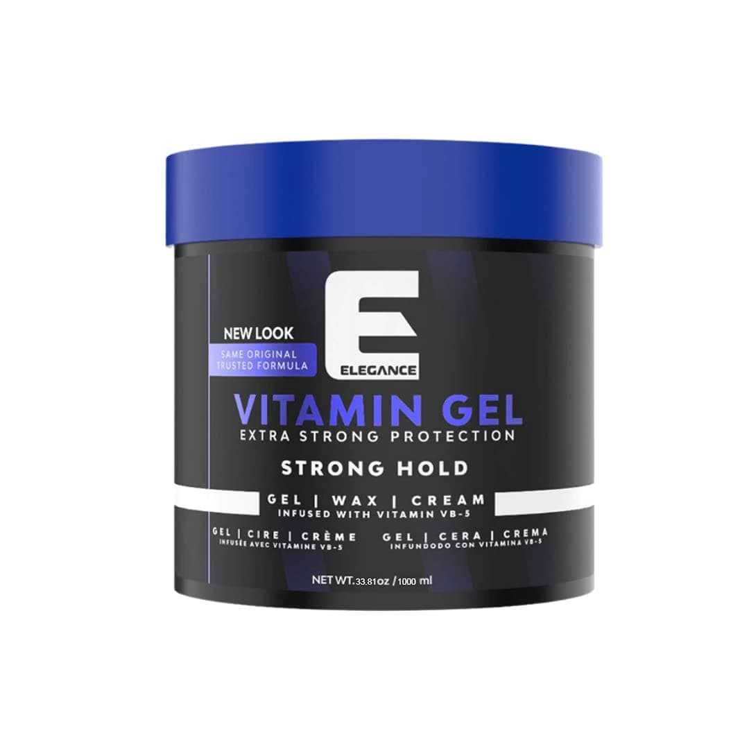 Elegance Vitamin Gel 338 Oz Infused with Vitamin ProVB5 Strong Hold Gel Maximum Hair Protection and Natural Long Lasting Shine
