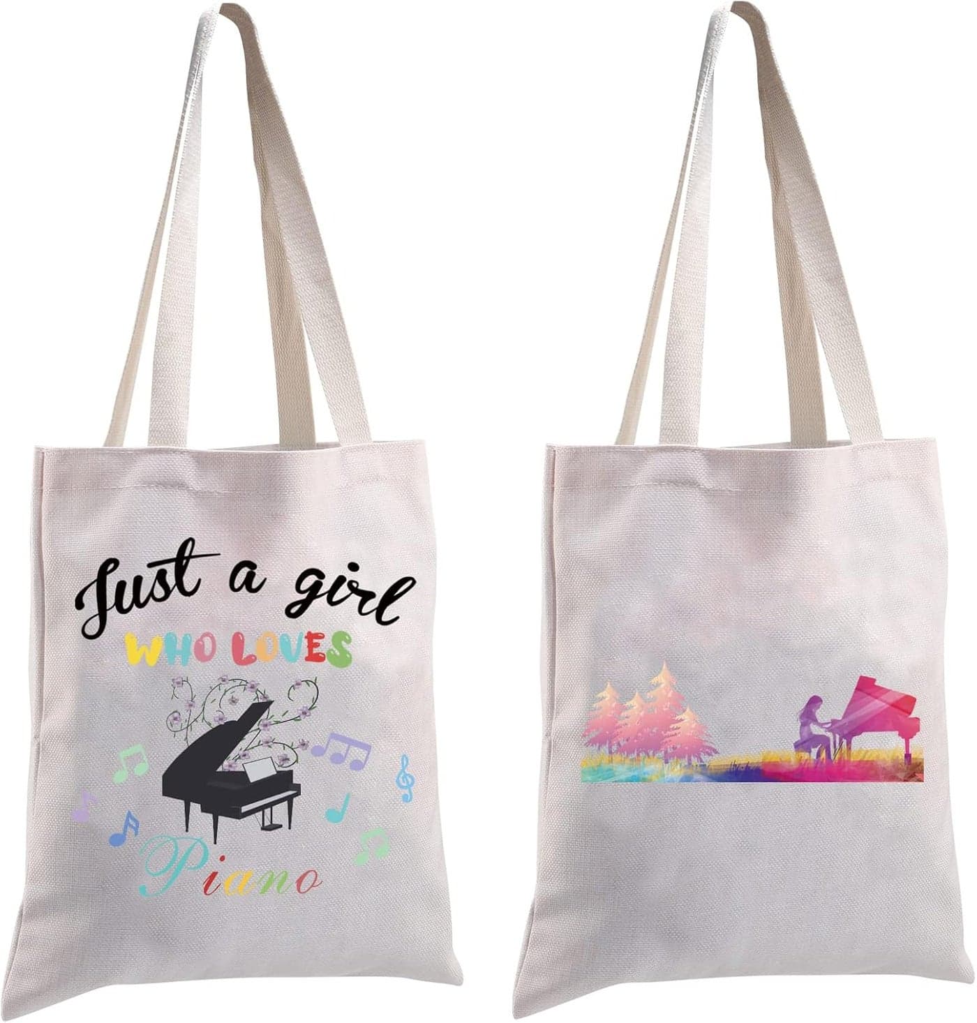 MBMSO Piano Music Tote Bag Perfect for Piano Players Lovers Shoulder Bag