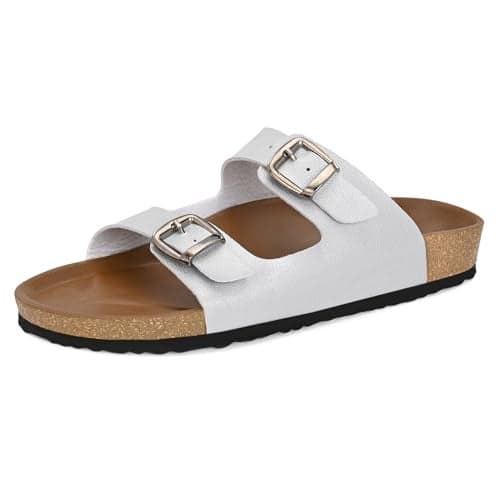 Centrino Women’s Berkin-Style Slip-On Sandals | Open Toe Design | Soft PU Footbed | Lightweight & Comfortable | Arch Support | On-Grip Sole | Casual Outdoor Wear (9226)