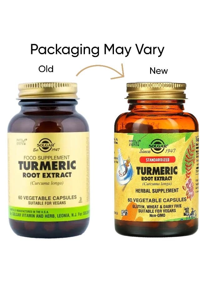 Turmeric Root Extract, 60 Vegetable Capsules Packaging May Vary
