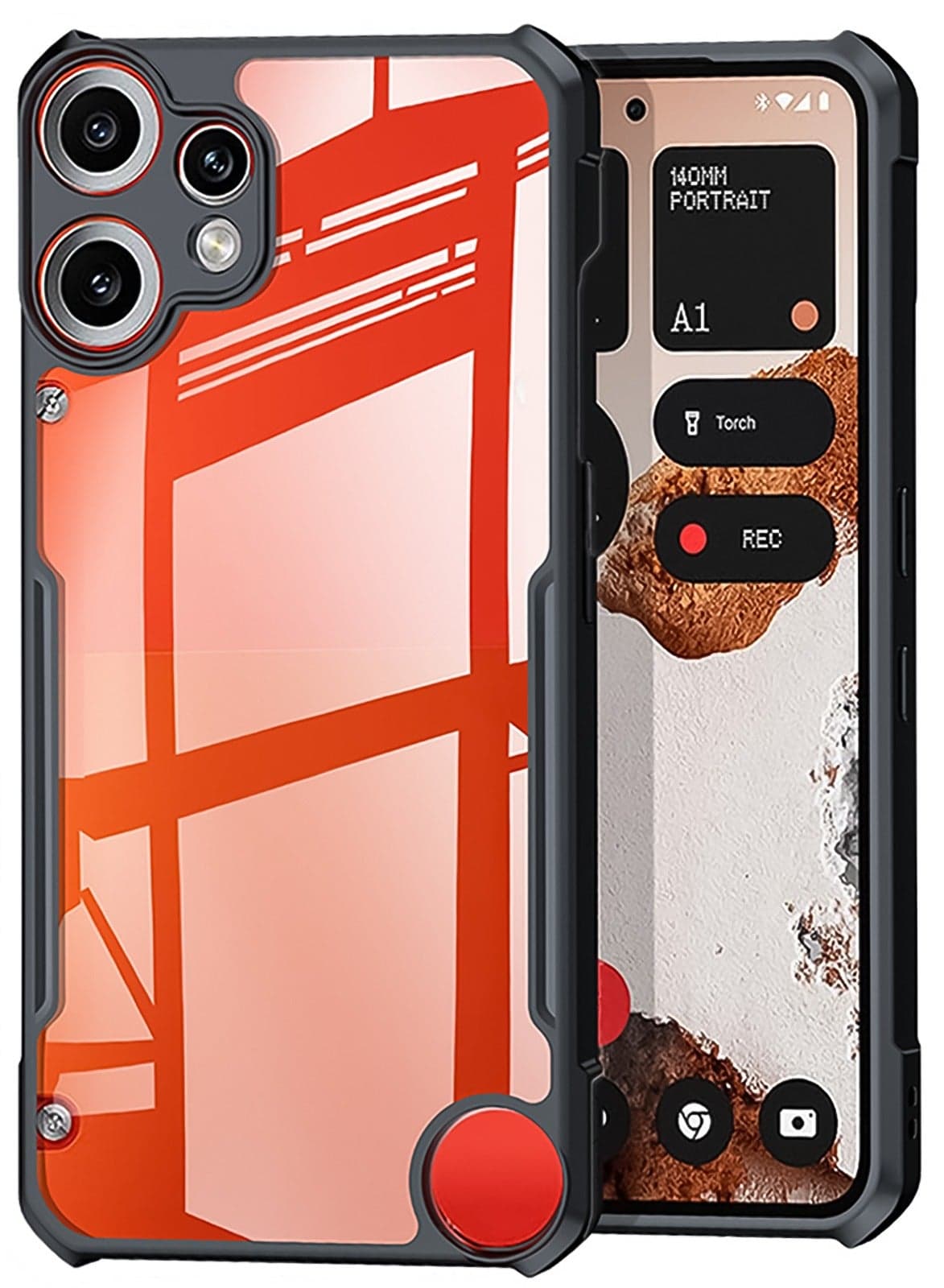 For Nothing CMF Phone 2 Pro Case, Camera Lens Protection Back Cover, TPU+PC Shockproof Bumper Mobile Phone Case, Anti-Yellowing Slim Fit Protective Casing