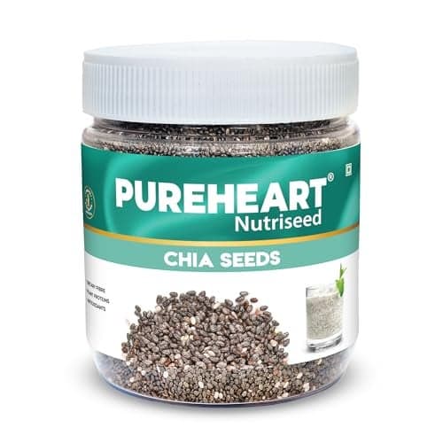 Pureheart Raw Chia Seeds 230 gm| Chia Seeds for Weight Management | Rich in Calcium, Protein, Fiber, Omega-3 and Antioxidant | Seeds for Eating | Diet Snack | Naturally Sourced