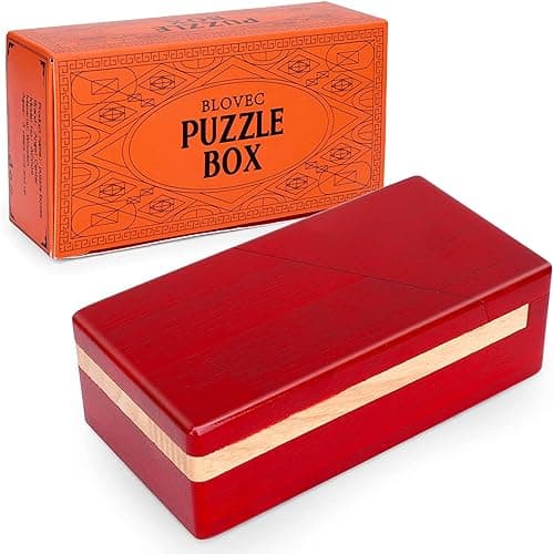Blovec Impossible Box Puzzle Master with Secret Opening Mechanism and Drawer