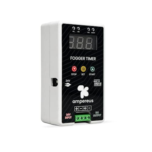 AMPEREUS® Fogger Automatic Timer Machine for Water Pump Motor, Mist Maker, and Sprayer | Adjustable On/Off Cycles for Smart Farming, Hydroponics, and Irrigation