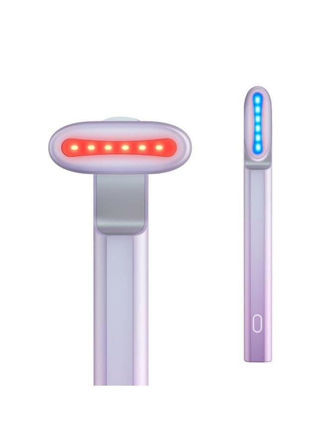 Laduora 5-in-1 Dual Color Facial Wand Single Kit for Face and Neck | Microcurrent Facial Device for Anti-Aging | Advanced Skincare Tool to Lift and Firm Skin. (Lavender Frost)