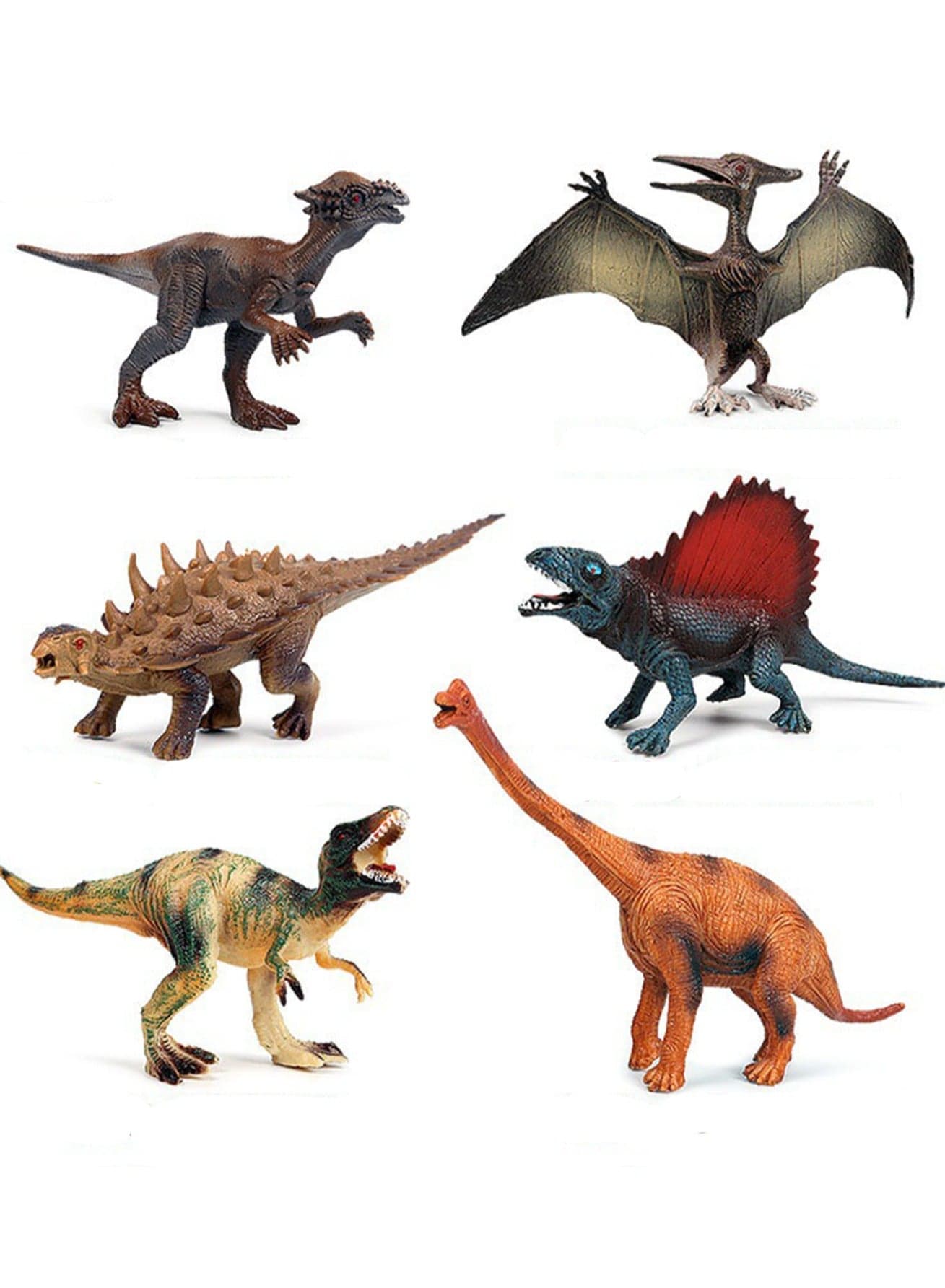 Jurassic Dinosaur Model Series Simulated Dinosaur Static Toy Model(Retro Dinosaurs (6 Types))