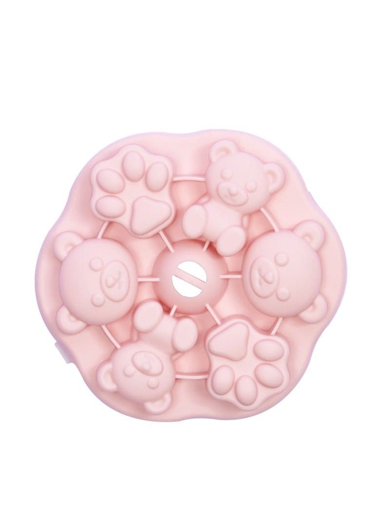 Silicone cover Bear ice cream Jelly mold Baby Food Steamed cake silicone mold jelly cream ice block powder