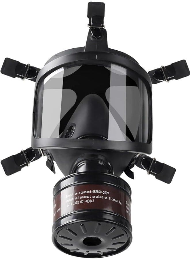 Gas Masks Chemical Full Face Respirator Mask with Filters 40mm Activated Carbon Charcoal Filter Canister for Dust Painting Chemical Mechanical Polishing Welding