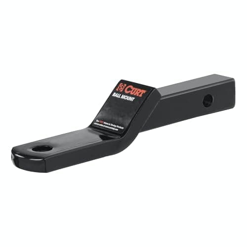 CURT 45503 Class 2 Trailer Hitch Ball Mount Fits 114Inch Receiver 3500 lbs 34Inch Hole 1Inch Drop 38Inch Rise